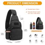 HUNTVP Sling Bag with Water Bottle Holder