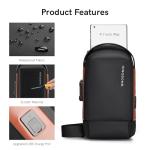 Kingsons Waterproof Sling Bag with USB Port