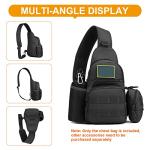 HUNTVP Sling Bag with Water Bottle Holder
