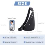 Varlivoo Waterproof Sling Bag for Men - Black
