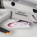 Affordable UK Drone Operator ID Stickers (13 Pack)