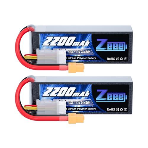 Zeee 3S Lipo Battery 2200mAh 11.1V 120C - XT60 Plug - 2 Pack