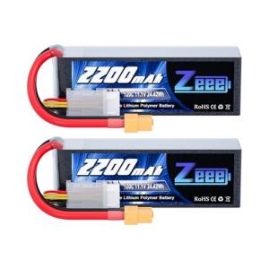 Zeee 3S Lipo Battery 2200mAh 11.1V 120C - XT60 Plug - 2 Pack