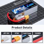 Zeee 3S Lipo Battery 2200mAh 11.1V 120C - XT60 Plug - 2 Pack
