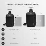 OZUKO Men's Sling Backpack (Black)