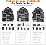 Waterproof Camera Backpack with Tripod Holder