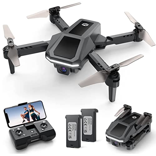 Holy Stone Drone for Adults with 1080P HD Camera, HS430 RC Aircraft Quadcopter with WiFi FPV Live Video for Beginners, Circle Fly, Throw to Go, Toys for Adults or Beginners, 2 Batteries 26 Mins, Easy to Fly, Black