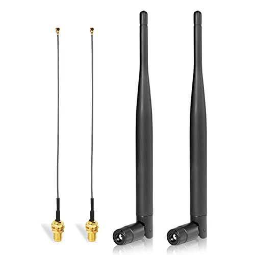 Dual Band WiFi Antenna with RP-SMA Connector - 2-Pack