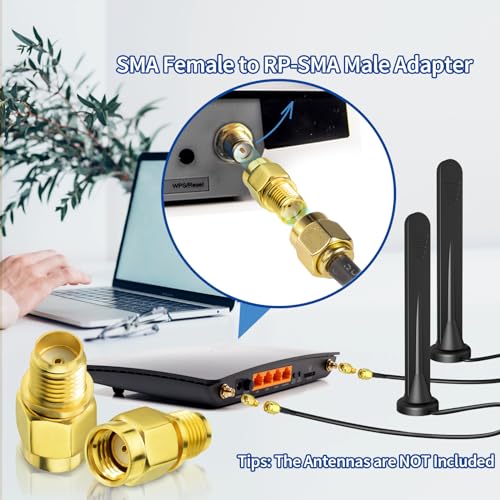 Bingfu RP-SMA Male to SMA Female Adapter Set