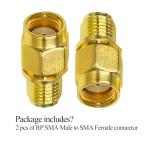 TUOLNK RP-SMA to SMA Coaxial Adapter Pair