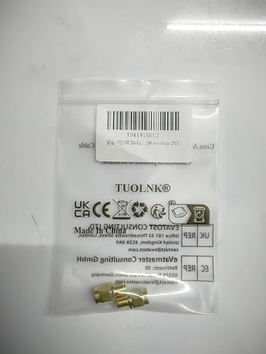 TUOLNK RP-SMA to SMA Coaxial Adapter Pair
