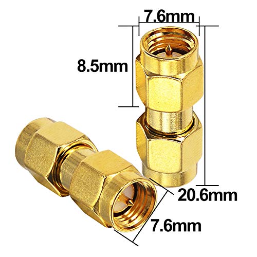 Boobrie SMA Male Coax Connector Adapter 5-Pack