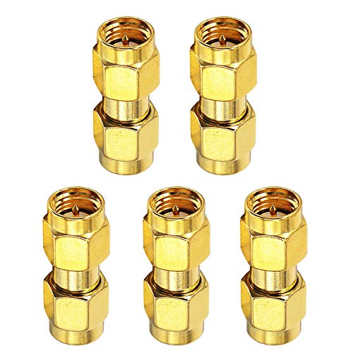 Boobrie SMA Male Coax Connector Adapter 5-Pack
