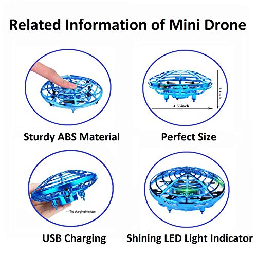 WALLE Flying Spinner Mini Hand Drones LED Lights