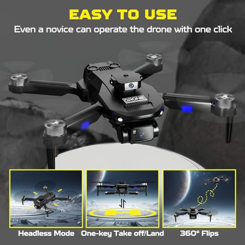 CQWLKEJ Dual Camera Drone - Foldable, 1080P, 2 Batteries