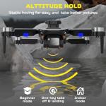 CQWLKEJ Dual Camera Drone - Foldable, 1080P, 2 Batteries