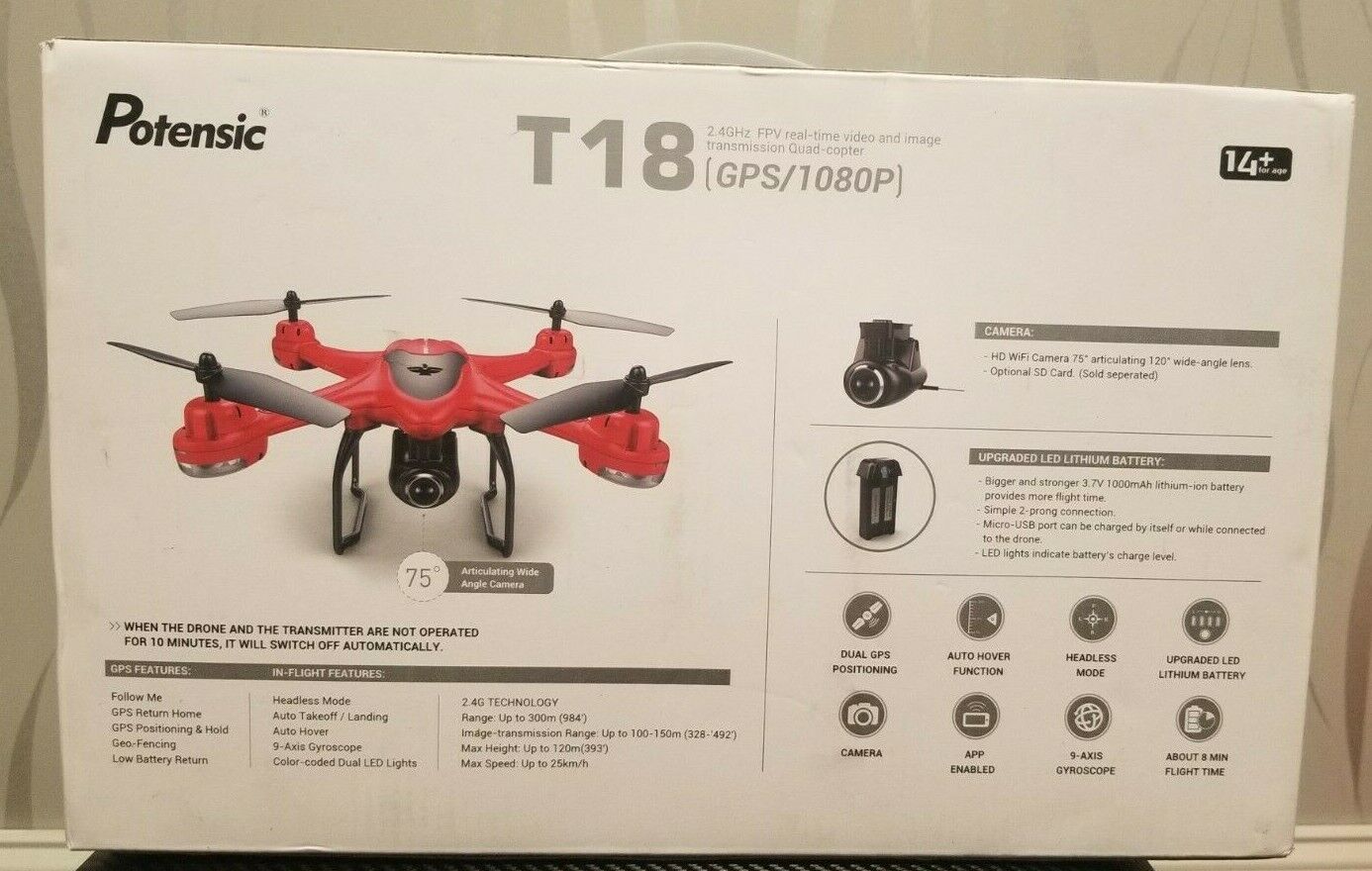 Potensic T18 GPS FPV HD Camera Quadcopter
