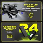 CQWLKEJ Dual Camera Drone - Foldable, 1080P, 2 Batteries