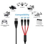 DJI Charger: 3-in-1 Fast Charging Cable (4ft)