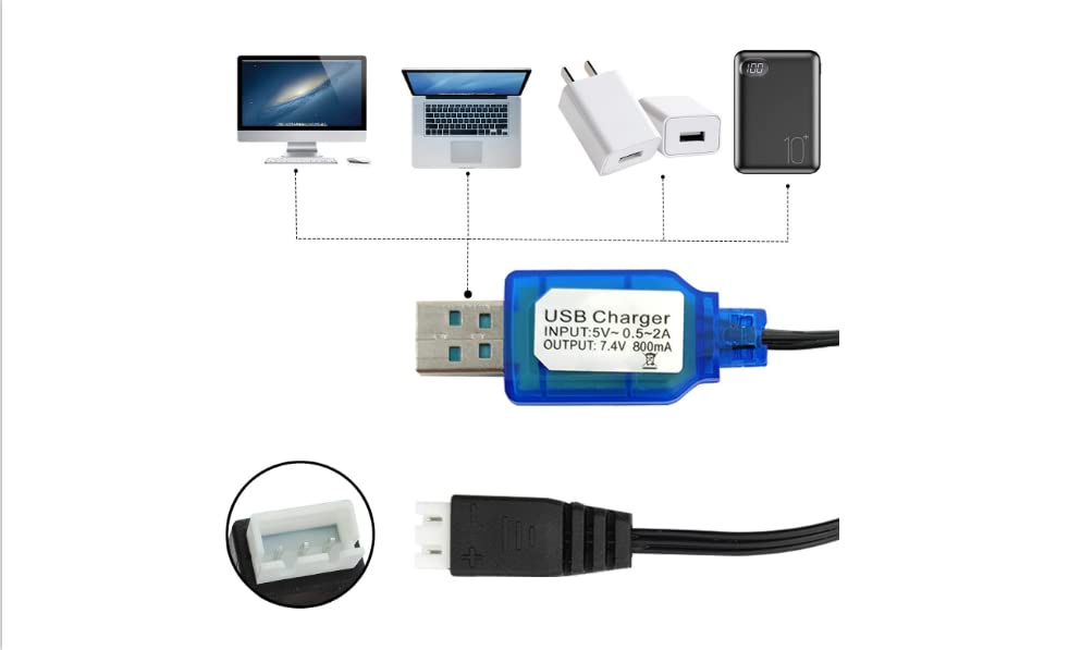 SJZBIN 7.4V 1A 2S LiPo USB Charger