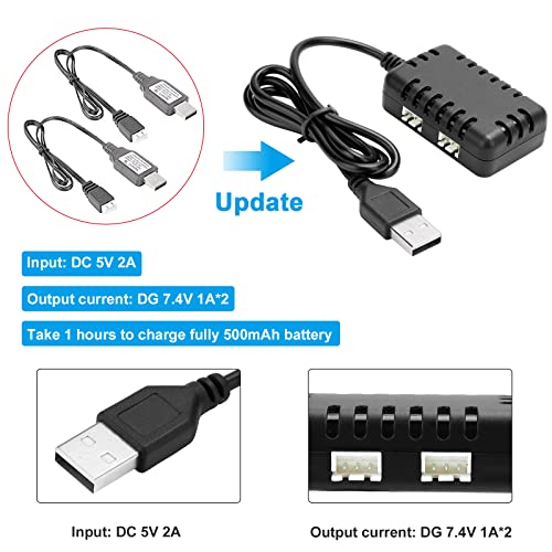 Crazepony 2-in-1 USB Charger for LiPo FPV Drones