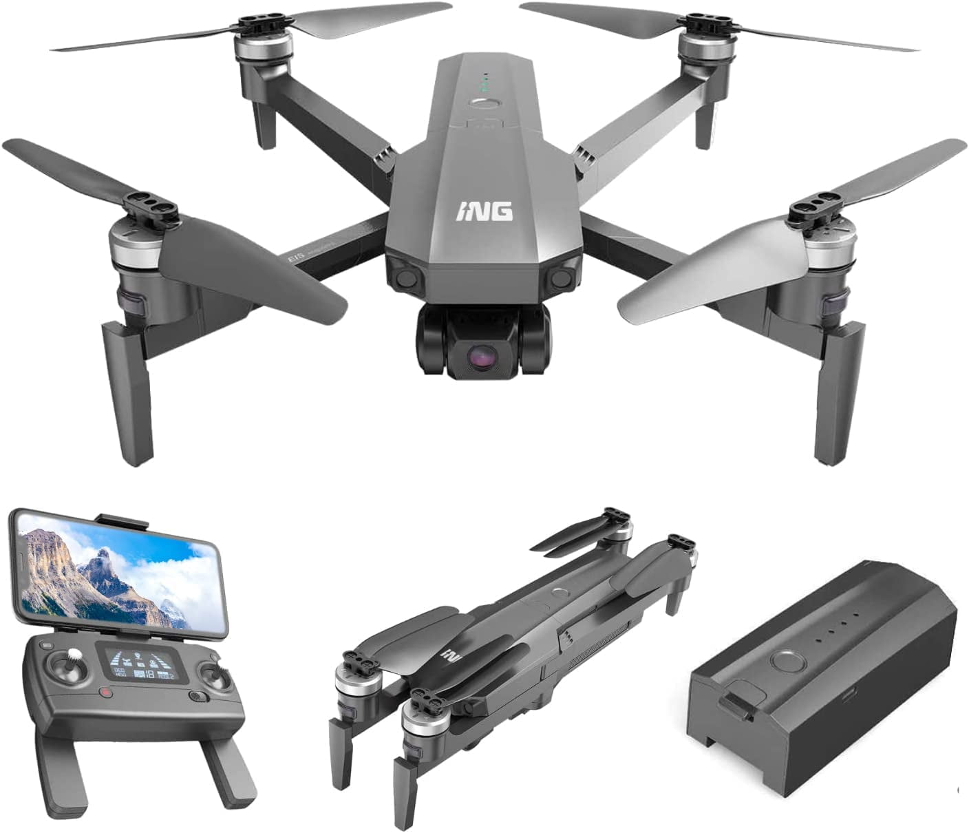 Foldable GPS Drone with 4K Camera for Adults