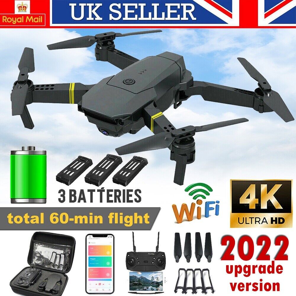 Foldable RC Quadcopter with 3 Batteries & 4K Camera