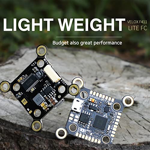 T-MOTOR Velox F411 Lite FC Flight Controller Support 20x20mm and 30.5x30.5mm Installation Holes for FPV RC Racing Drone