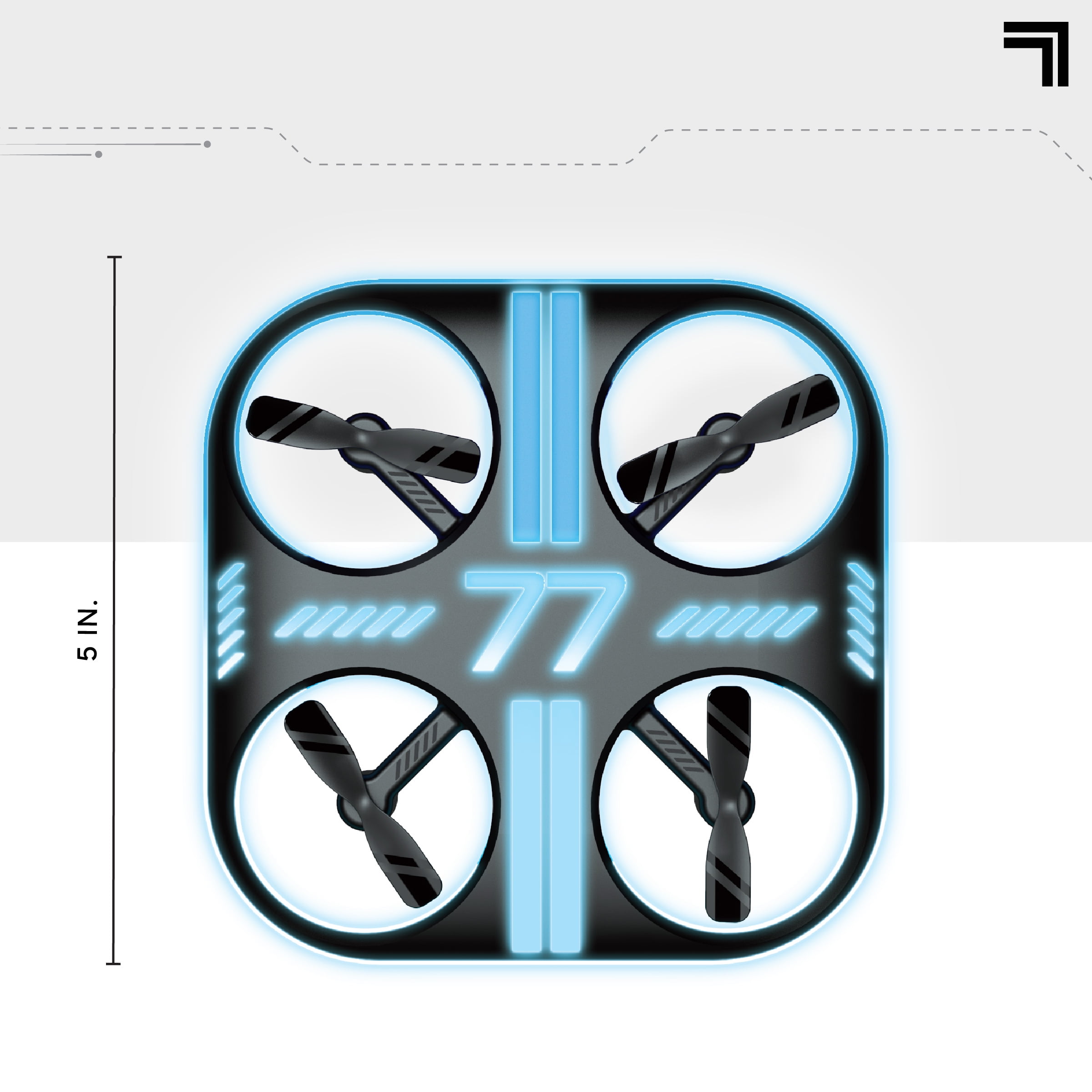 Black Lumo Stunt LED Drone with Remote