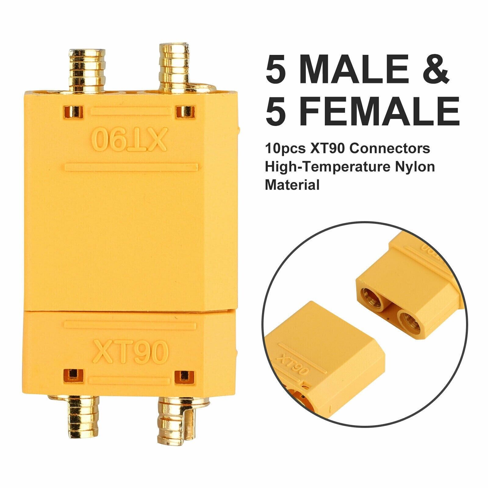 XT90 Connectors Pair for LiPo Batteries and Bikes