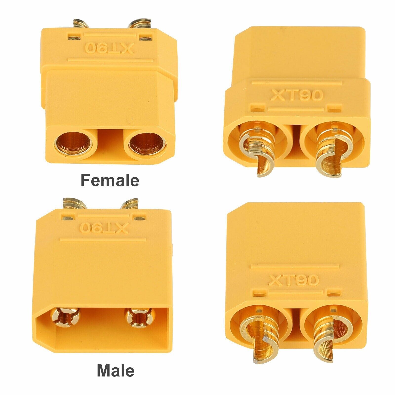 XT90 Connectors Pair for LiPo Batteries and Bikes