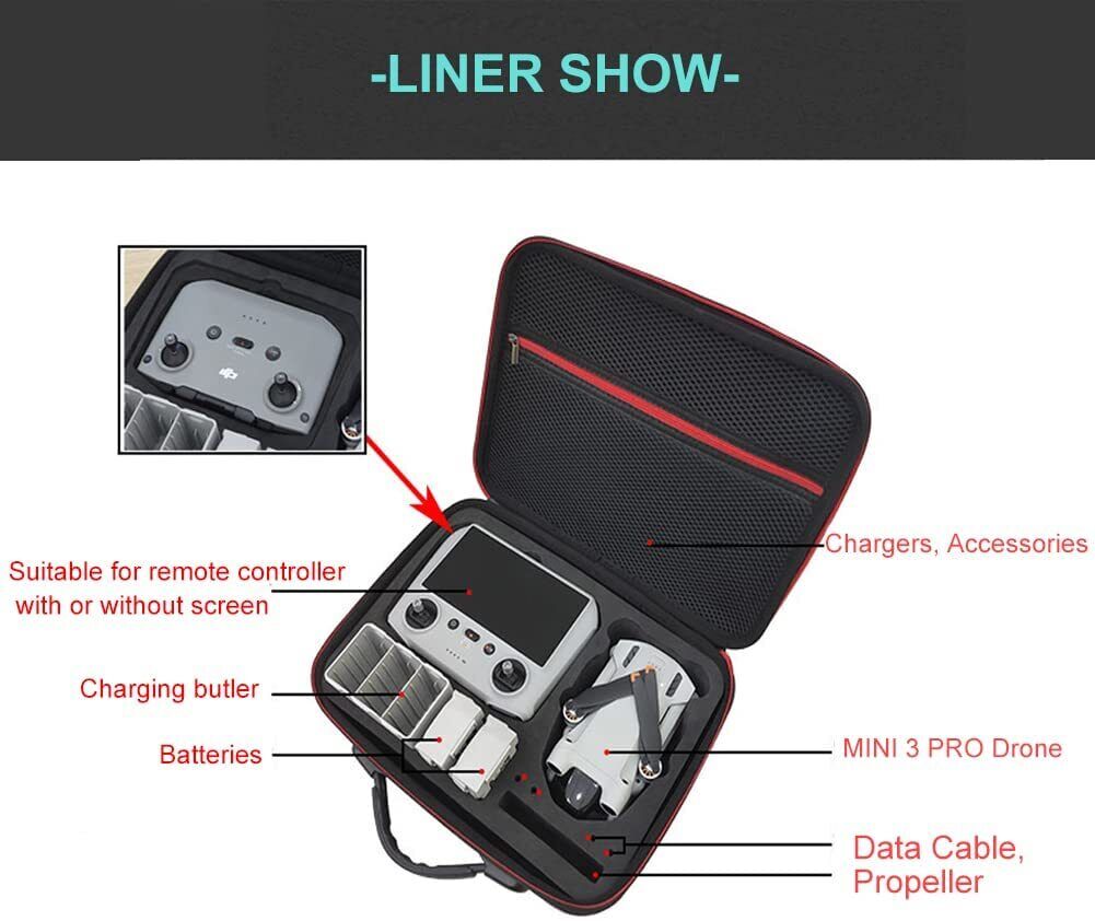 DJI Mini 3 PRO Drone Controller Carry Case