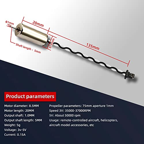 8-Pack Mini DC Motors 53000RPM