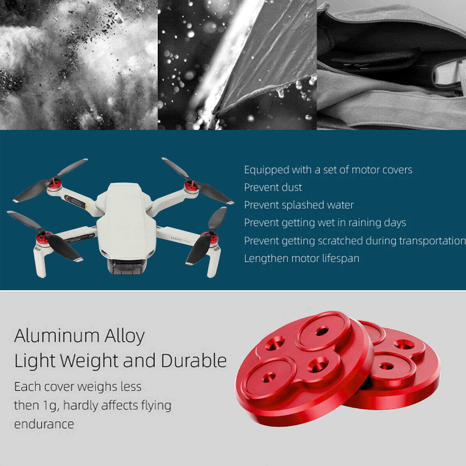 Aluminum Motor Cover for DJI Mavic Mini 2/SE