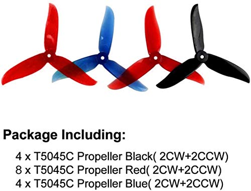 DALPROP T5045C 5 Inch 3-Blades Propellers for FPV Racing Drone