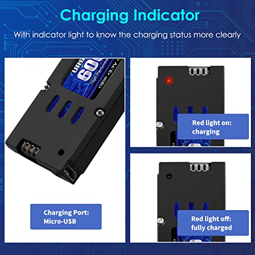 URGENEX E58 3.7V Rechargeable Drone Battery (3-Pack)
