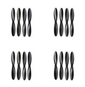 HobbyFlip Propeller Blade Set All Black Props Propellers Blades Compatible with Blue Mini Drone 4 Pack
