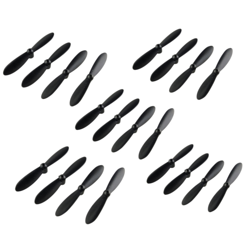 20pcs Propeller Set Airscrew Replacement for Cheerson CX 10 Mini Drone Quadcopter Helicopter RC Accessories Black