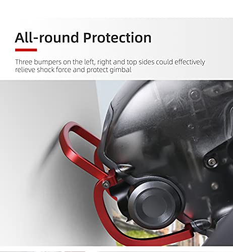 Prodrocam Gimbal and Camera Protector Drone Bumper Guard for DJI FPV Anti-Collision in Flight Drone Accessories(Black)