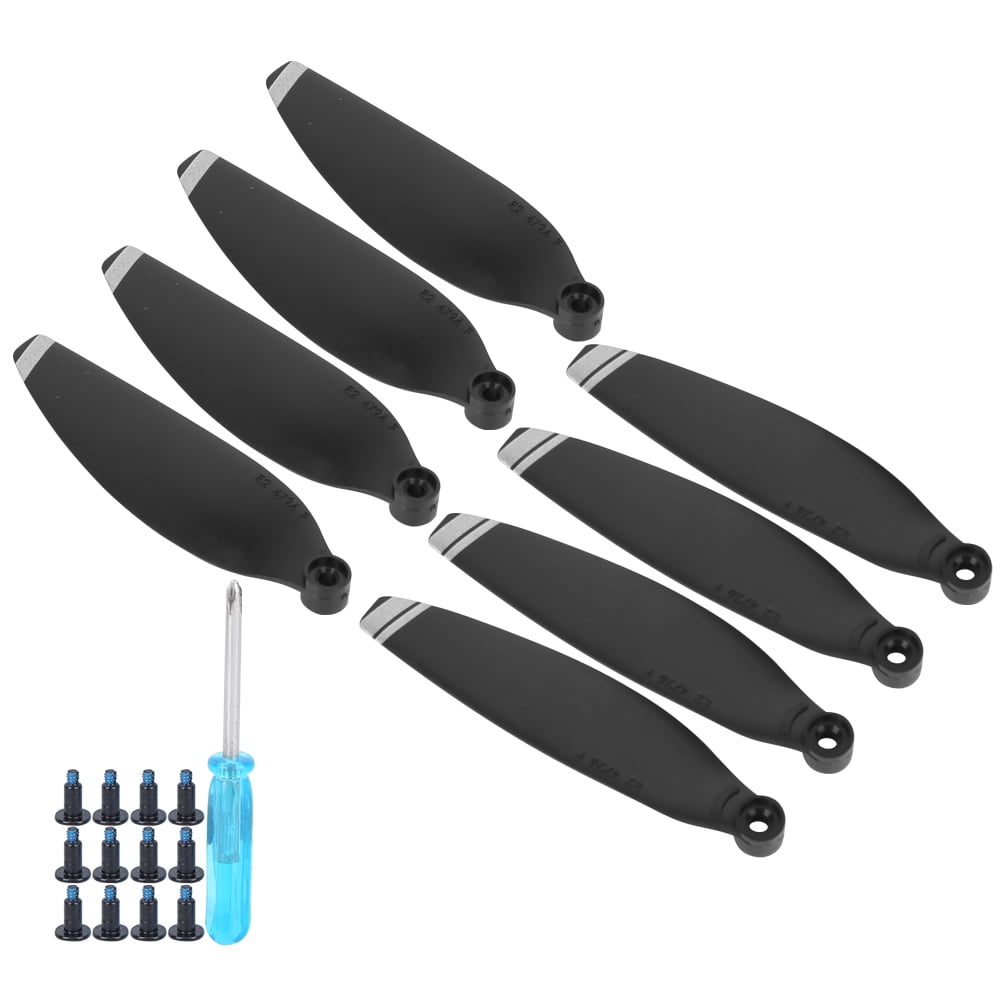 Lightweight Black and Silver Drone Propellers - 8 Pcs