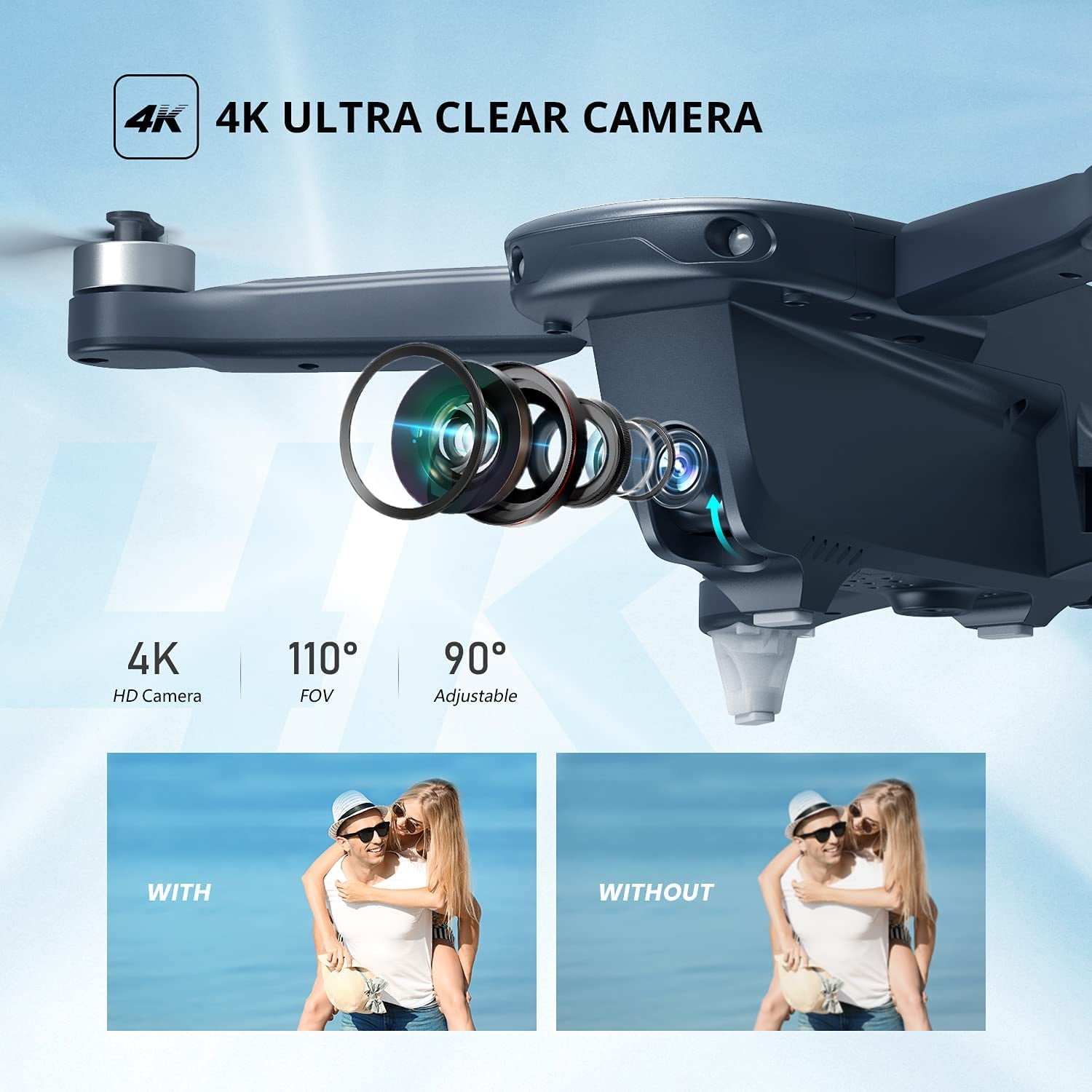 HS175D Foldable GPS Drone with 4K Camera