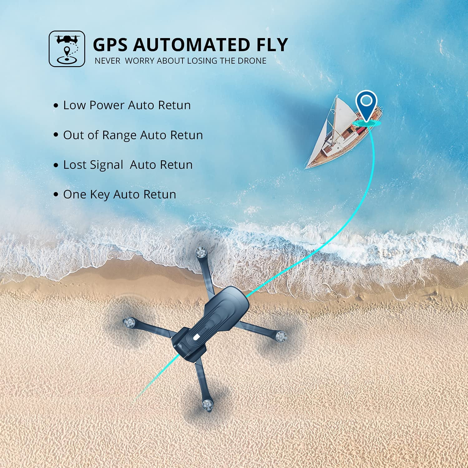 HS175D Foldable GPS Drone with 4K Camera