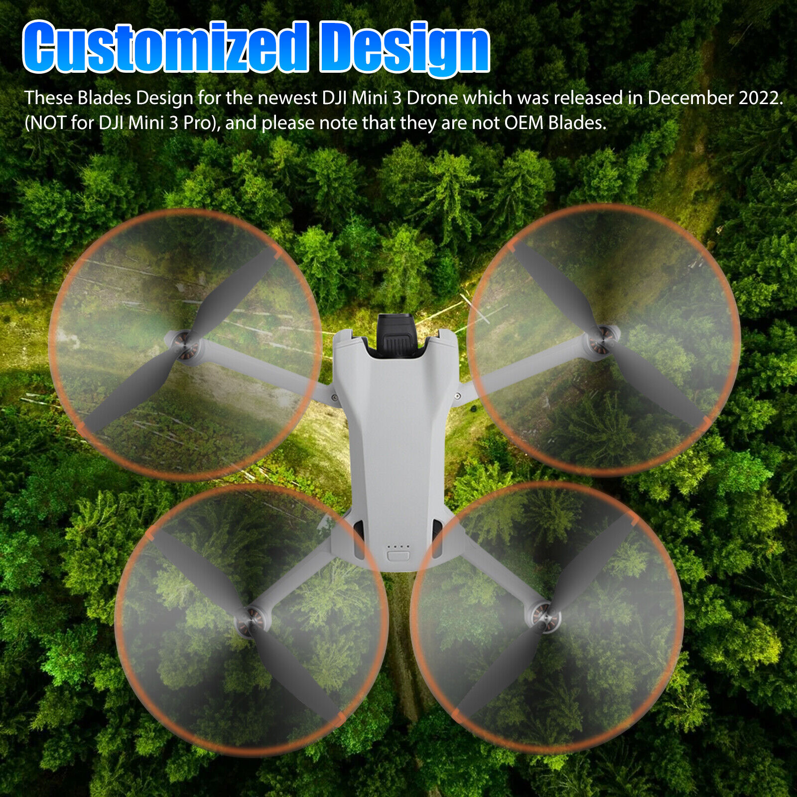 16Pcs Low-Noise Propellers Props Blades for DJI Mini 3 Drone Accessories Durable