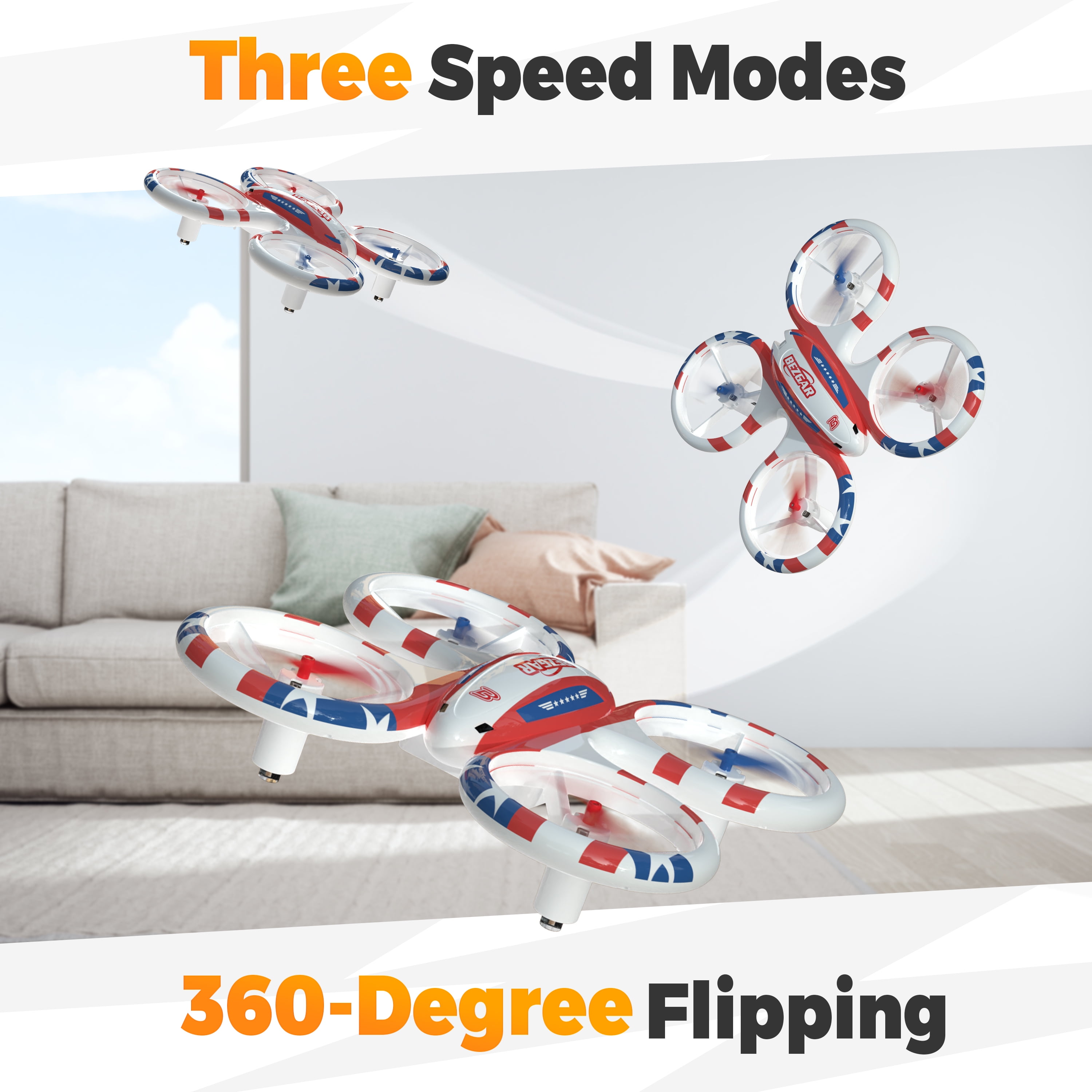Bezgar HQ051 Stunt Drone for Kids - White
