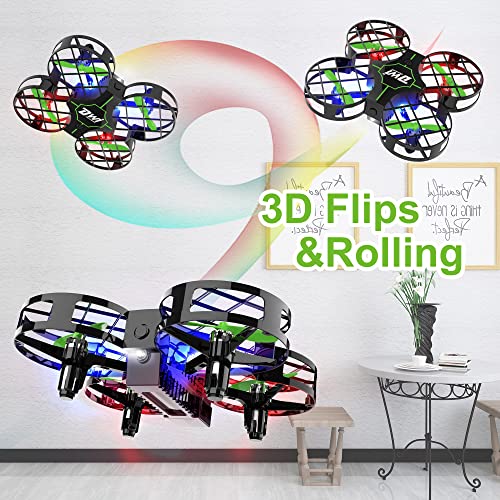 Dwi Dowellin Black Mini Drone for Kids and Beginners