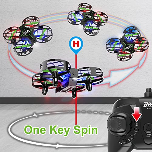 Dwi Dowellin Black Mini Drone for Kids and Beginners
