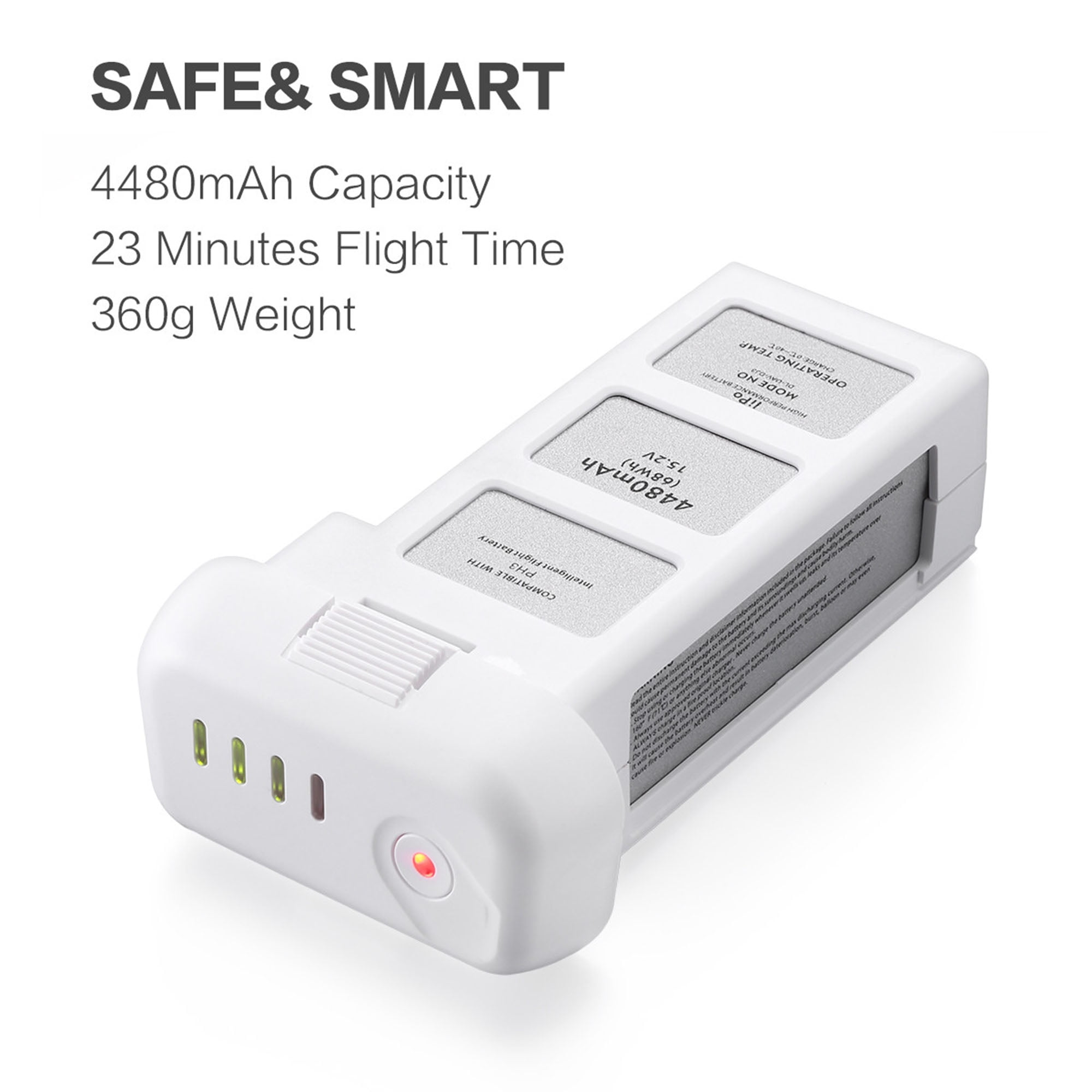 Powerextra 4480mAh Li-PO Replacement Battery for DJI Phantom 3