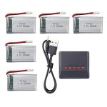 5 pack battery + charger for drones