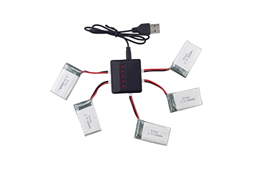 5 pack battery + charger for drones