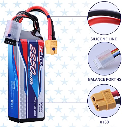 2250mAh 4S Lipo Battery for RC Drones